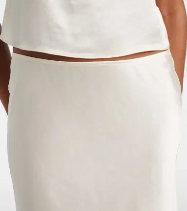 Leset Barb lace-trimmed satin slip skirt | Thumbnail 4