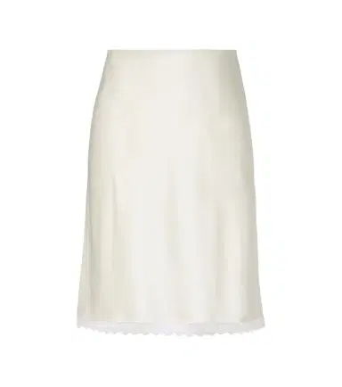 Leset Barb lace-trimmed satin slip skirt | Thumbnail 1