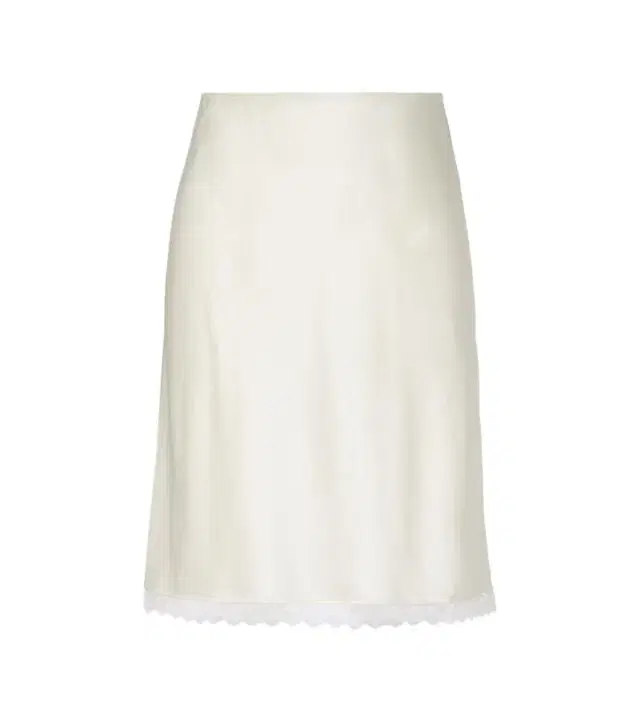Leset Barb lace-trimmed satin slip skirt