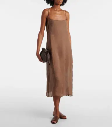 Leset Niko ramie midi dress | Thumbnail 5