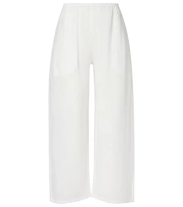 Leset Niko ramie cropped barrel-leg pants