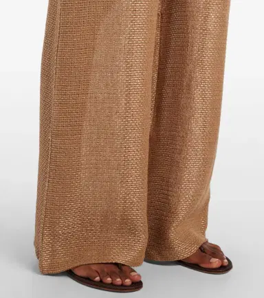 Leset Stella sequined linen-blend wide-leg pants | Thumbnail 5