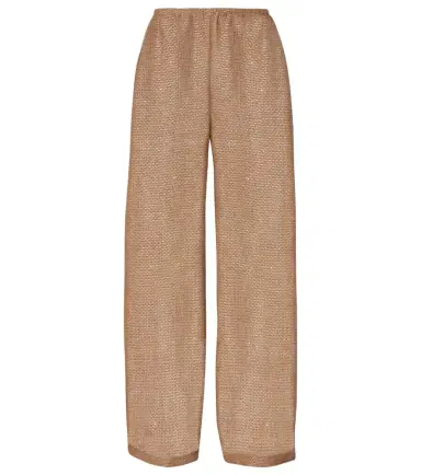 Leset Stella sequined linen-blend wide-leg pants | Thumbnail 1