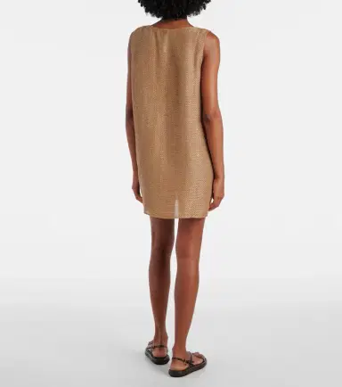 Leset Stella sequined linen-blend minidress | Thumbnail 4
