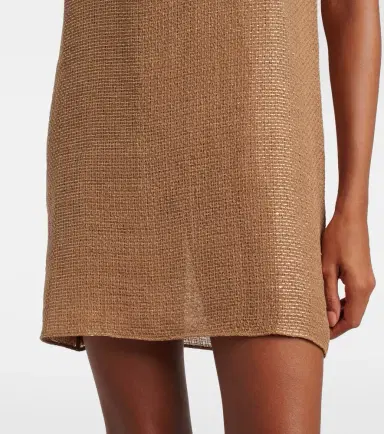 Leset Stella sequined linen-blend minidress | Thumbnail 5