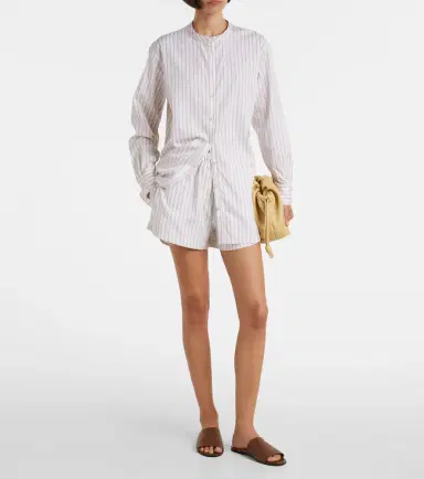 Leset Yoshi striped cotton-blend shirt | Thumbnail 3 Leset Yoshi striped cotton-blend shirt | Thumbnail 3