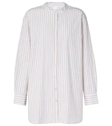 Leset Yoshi striped cotton-blend shirt | Thumbnail 1 Leset Yoshi striped cotton-blend shirt | Thumbnail 1