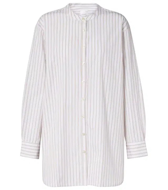 Leset Yoshi striped cotton-blend shirt
