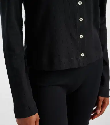 Leset Pointelle cotton cardigan | Thumbnail 2