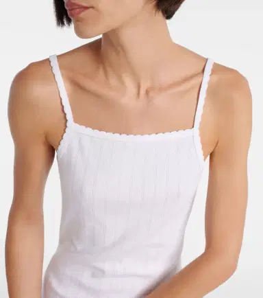 Leset Pointelle cotton minidress | Thumbnail 4