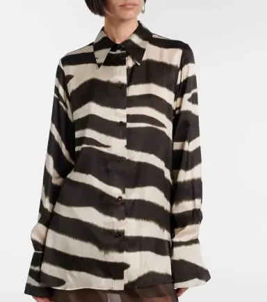 Nina Ricci Printed satin shirt | Thumbnail 3 Nina Ricci Printed satin shirt | Thumbnail 3