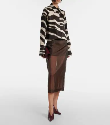 Nina Ricci Printed satin shirt | Thumbnail 5 Nina Ricci Printed satin shirt | Thumbnail 5