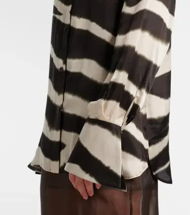 Nina Ricci Printed satin shirt | Thumbnail 6 Nina Ricci Printed satin shirt | Thumbnail 6