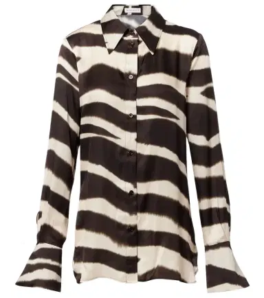 Nina Ricci Printed satin shirt | Thumbnail 1 Nina Ricci Printed satin shirt | Thumbnail 1