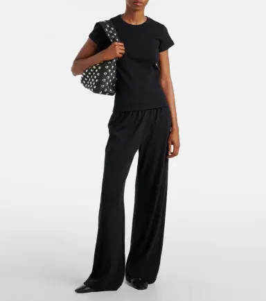 LESET Nando ribbed-knit cotton sweatpants | Thumbnail 4