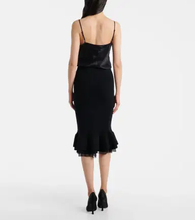 Nina Ricci Peplum wool-blend midi skirt | Thumbnail 3