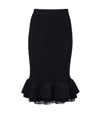 Nina Ricci Peplum wool-blend midi skirt | Thumbnail 1