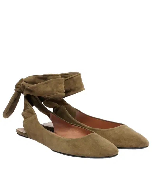 The Attico Cloe suede ballet flats