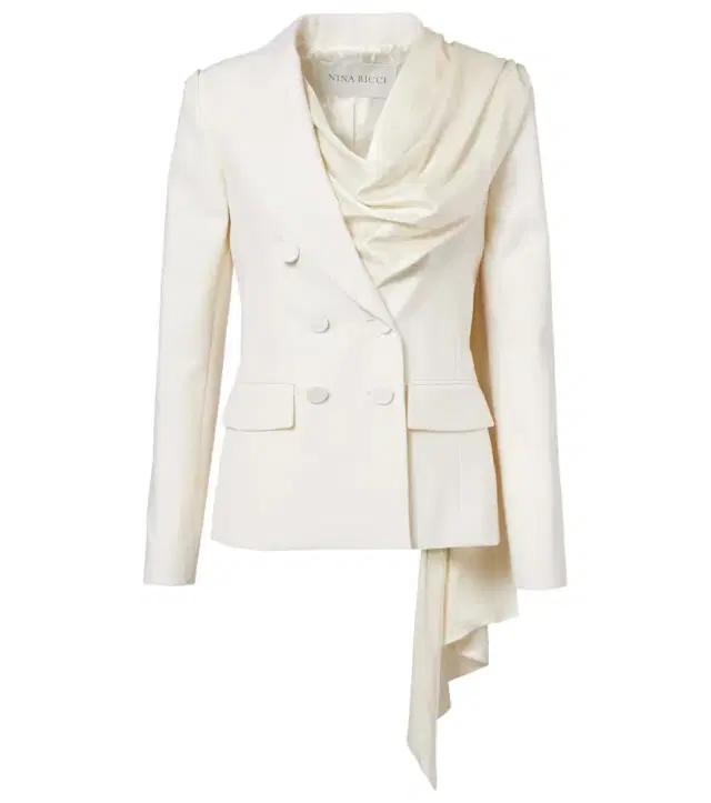 Nina Ricci Scarf-detail virgin wool gabardine blazer