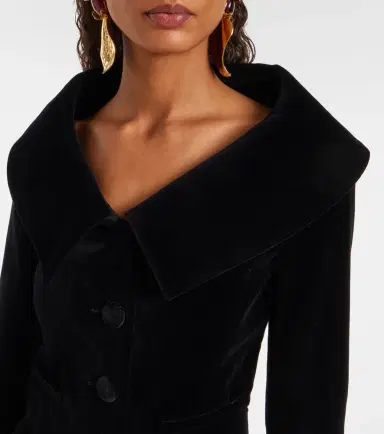 Nina Ricci Cropped cotton velvet jacket | Thumbnail 2