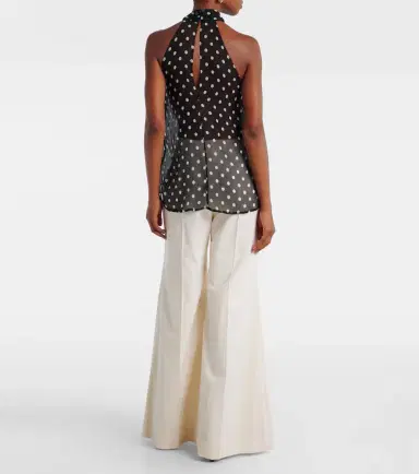 Nina Ricci Polka-dot sheer silk tank top | Thumbnail 6 Nina Ricci Polka-dot sheer silk tank top | Thumbnail 6