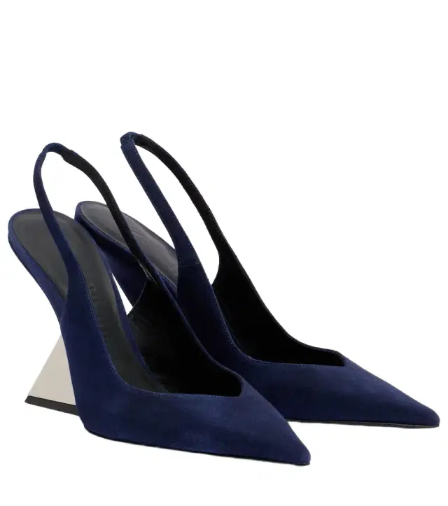 The Attico Cheope 105 suede slingback pumps