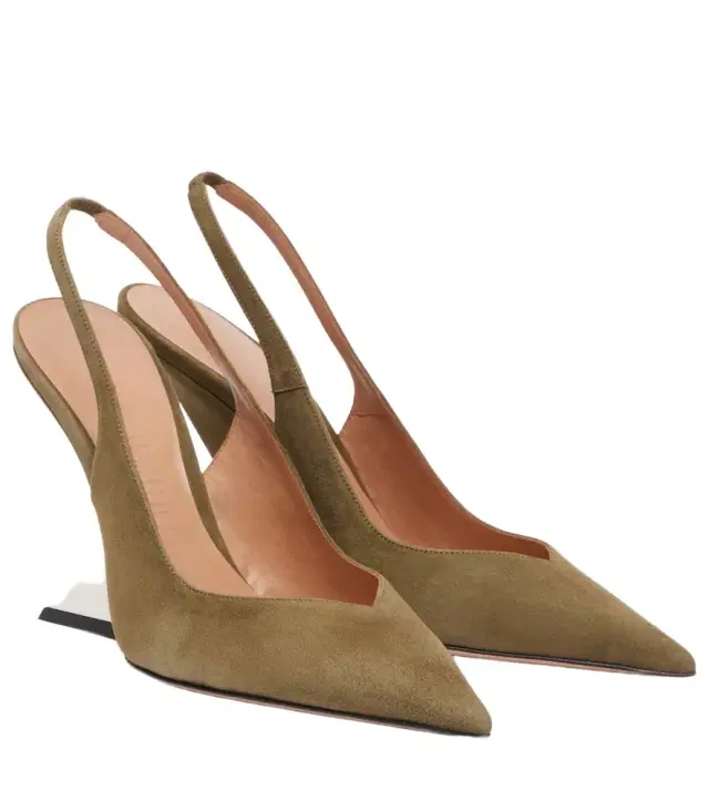 The Attico Cheope 105 suede slingback pumps