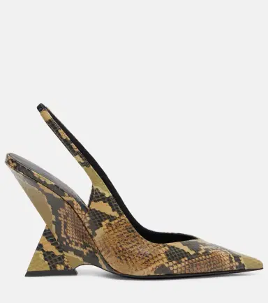 The Attico Cheope 105 leather slingback mules | Thumbnail 4