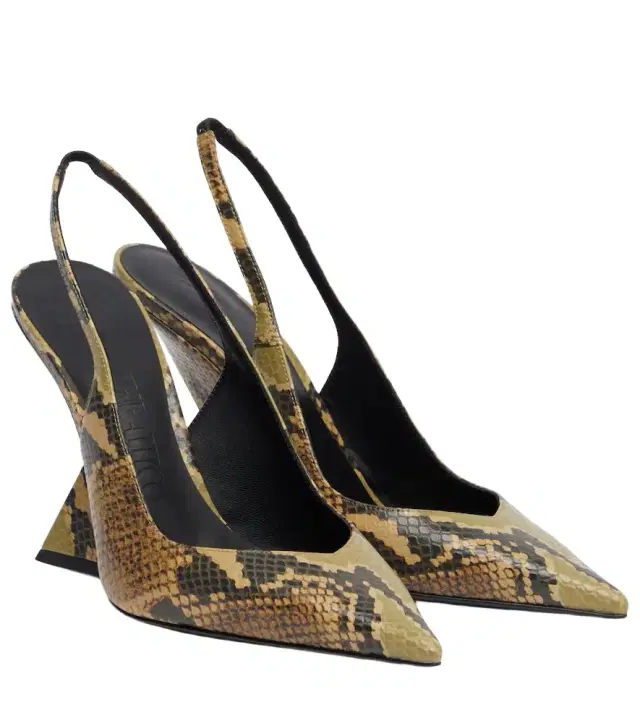 The Attico Cheope 105 leather slingback mules