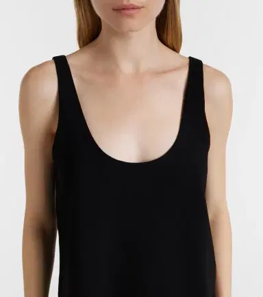 LESET Ari cropped crêpe tank top | Thumbnail 2