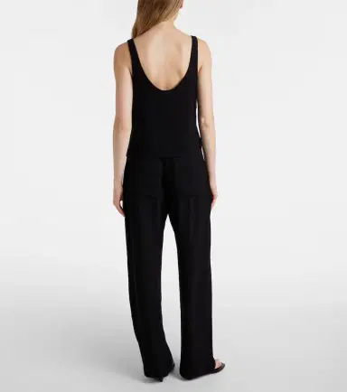 LESET Ari cropped crêpe tank top | Thumbnail 3
