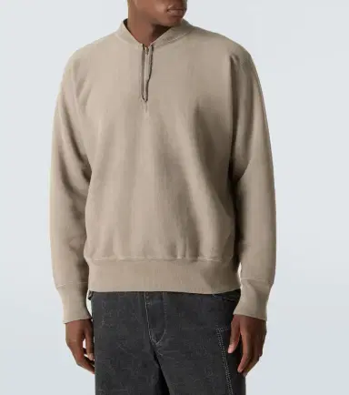 A.PRESSE A. Presse Vintage cotton jersey half-zip sweatshirt | Thumbnail 3
