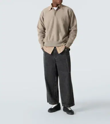 A.PRESSE A. Presse Vintage cotton jersey half-zip sweatshirt | Thumbnail 4
