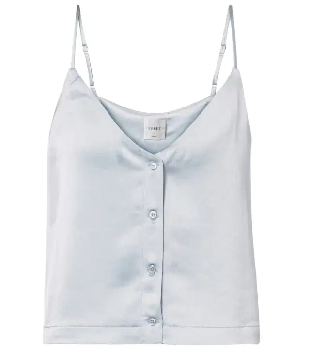 Leset Barb Button satin camisole