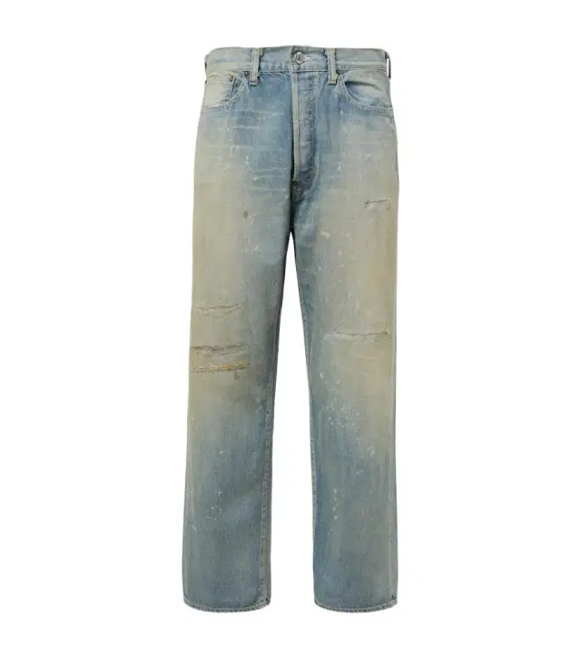 A. Presse No. 37 distressed straight jeans