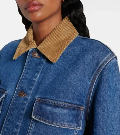 Loro Piana Corduroy-trimmed denim jacket | Thumbnail 4 Loro Piana Corduroy-trimmed denim jacket | Thumbnail 4