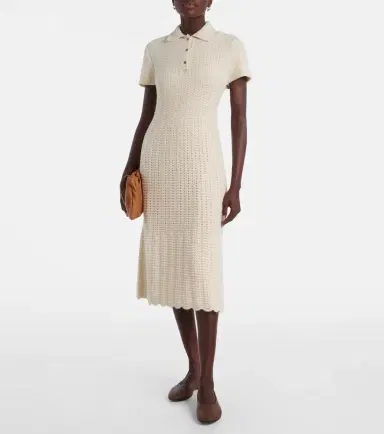 Loro Piana Arola knitted cotton polo dress | Thumbnail 5