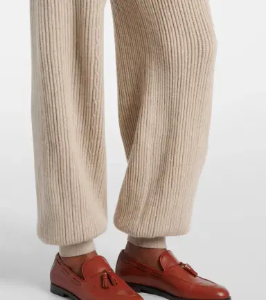 Loro Piana Plane Tree ribbed-knit cashmere sweatpants | Thumbnail 3 Loro Piana Plane Tree ribbed-knit cashmere sweatpants | Thumbnail 3