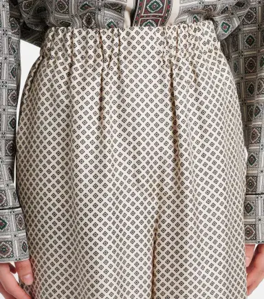 Loro Piana Valerio printed silk twill wide-leg pants | Thumbnail 5