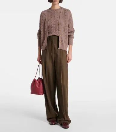 Loro Piana Treccia cable-knit cashmere cardigan | Thumbnail 2