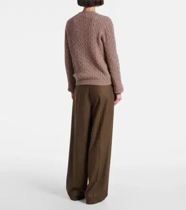 Loro Piana Treccia cable-knit cashmere cardigan | Thumbnail 4