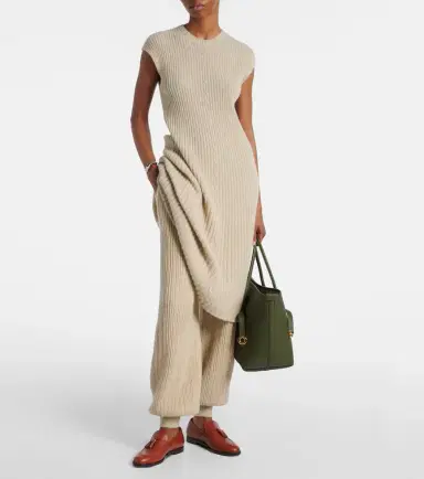Loro Piana Ribbed-knit cashmere midi dress | Thumbnail 2