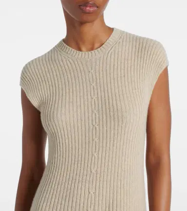 Loro Piana Ribbed-knit cashmere midi dress | Thumbnail 3