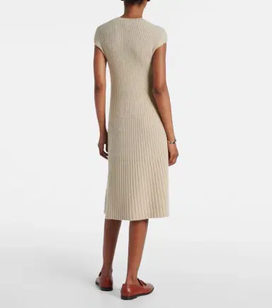 Loro Piana Ribbed-knit cashmere midi dress | Thumbnail 4