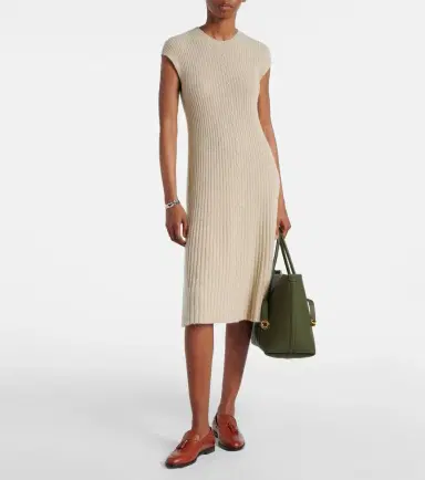 Loro Piana Ribbed-knit cashmere midi dress | Thumbnail 5