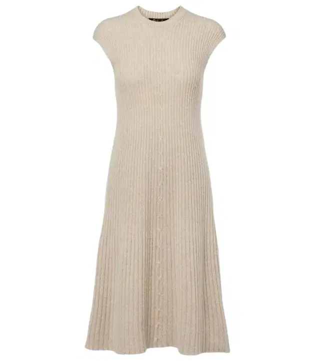 Loro Piana Ribbed-knit cashmere midi dress