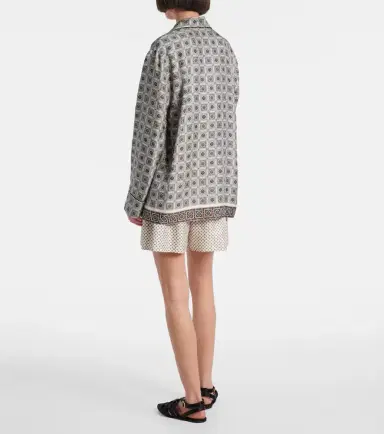 Loro Piana Lian printed silk twill shirt | Thumbnail 2