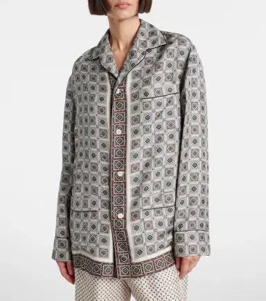 Loro Piana Lian printed silk twill shirt | Thumbnail 3