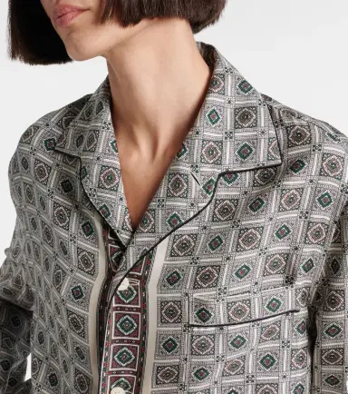 Loro Piana Lian printed silk twill shirt | Thumbnail 4
