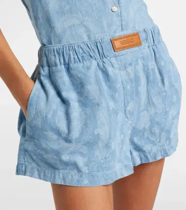 Versace Barocco denim chambray shorts | Thumbnail 2 Versace Barocco denim chambray shorts | Thumbnail 2